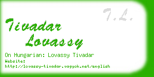 tivadar lovassy business card